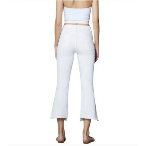 DL1961 Jeans‎ Womens 28 White Bridget Bootcut High Rise Instasculpt Crop Ripped - Picture 3 of 11